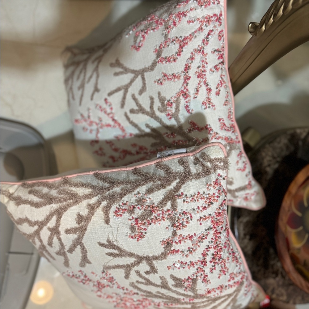 Coral Pattern Throw Pillow